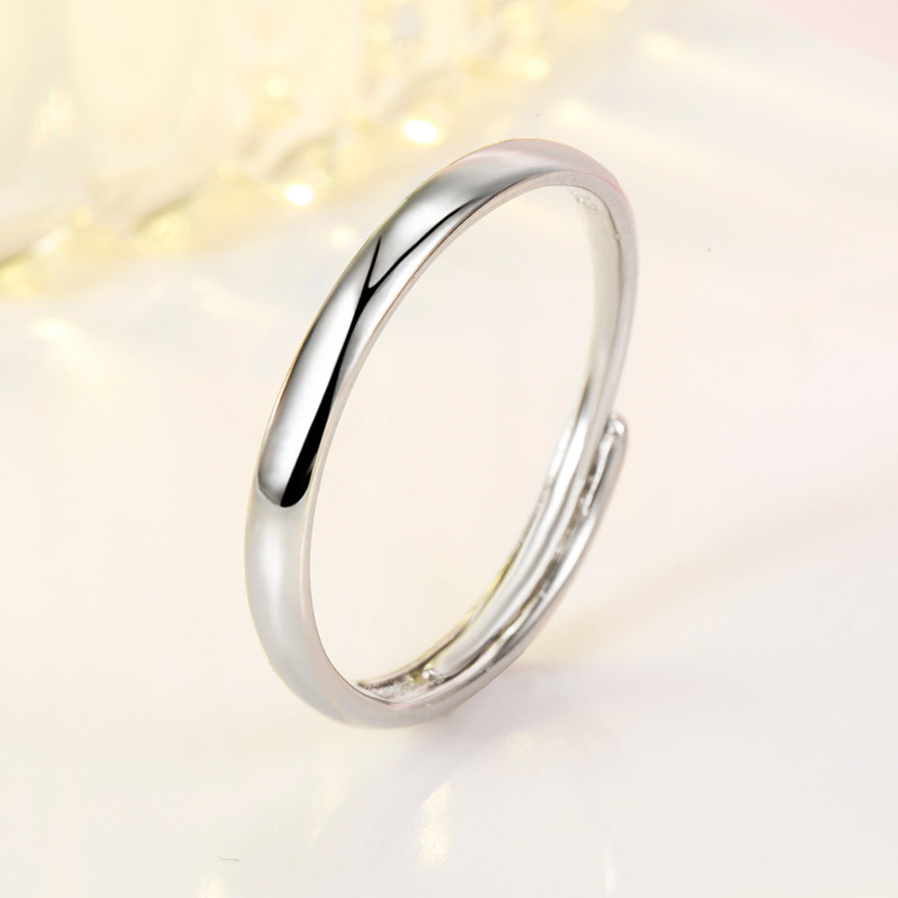 Simple Plain Band Sterling Silver Ring