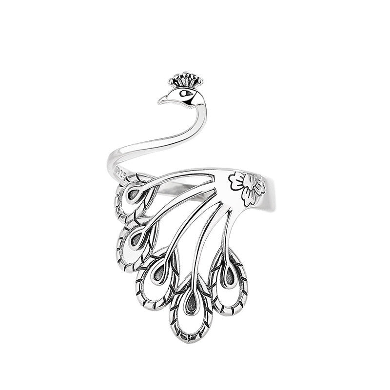 Peacock Cut Out Style 925 Sterling Silver Ring