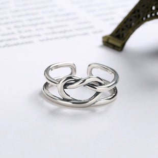 Intertwined Sterling Silver Ring