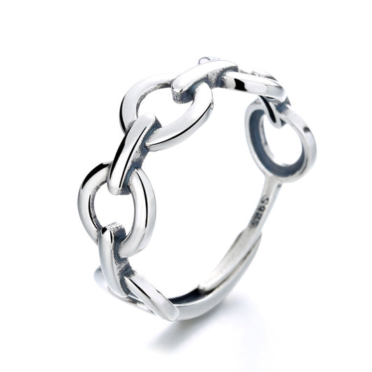 Link Chain Style Sterling Silver Ring