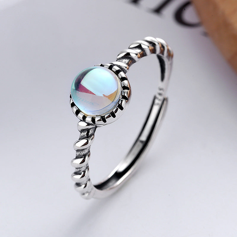 Moon Stone Sterling Silver Ring