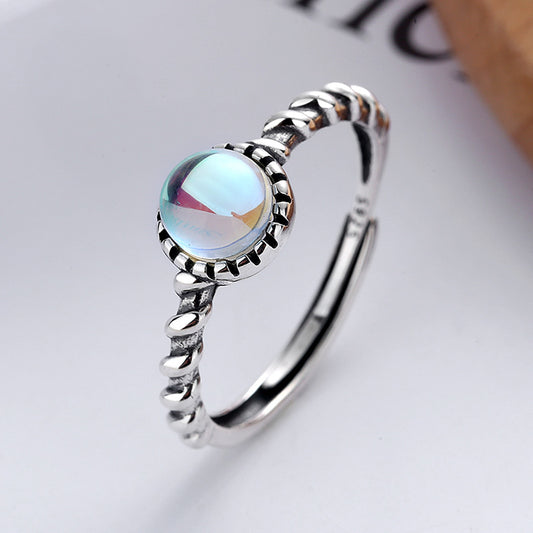 Moon Stone Sterling Silver Ring