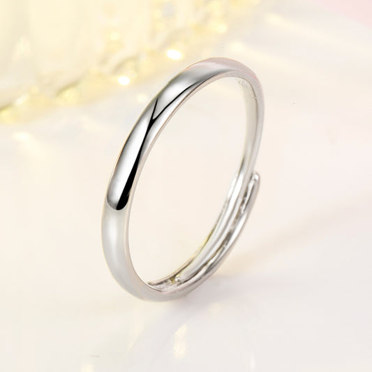 Simple Plain Band Sterling Silver Ring