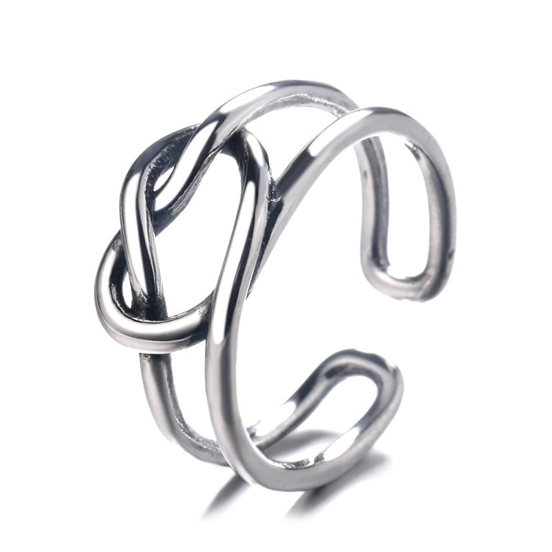 Intertwined Sterling Silver Ring