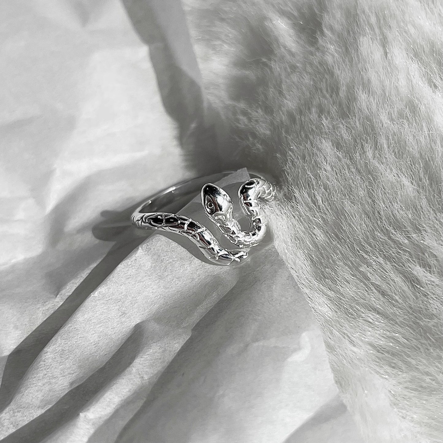 Snake Sterling Silver Ring