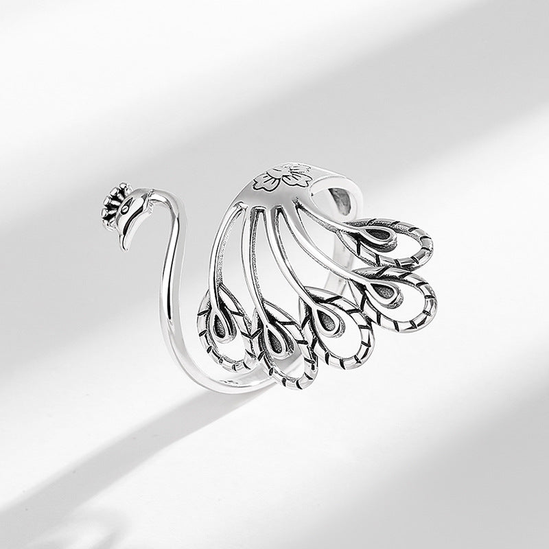 Peacock Cut Out Style 925 Sterling Silver Ring