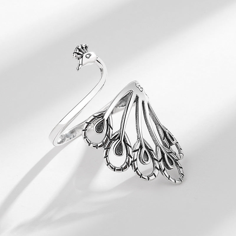 Peacock Cut Out Style 925 Sterling Silver Ring