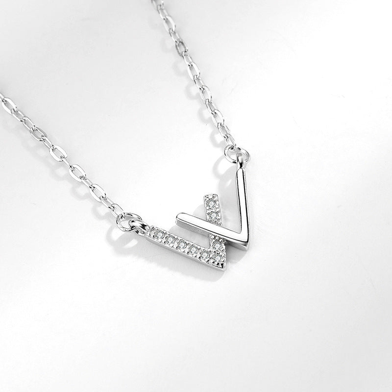 Letter Sterling Silver Necklace