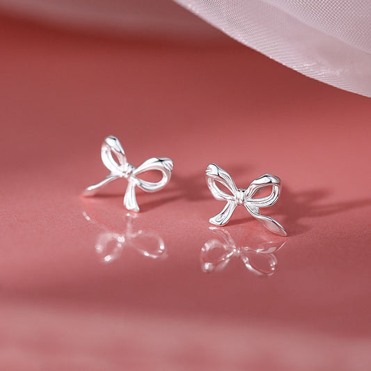 Bow Sterling Silver Earrings
