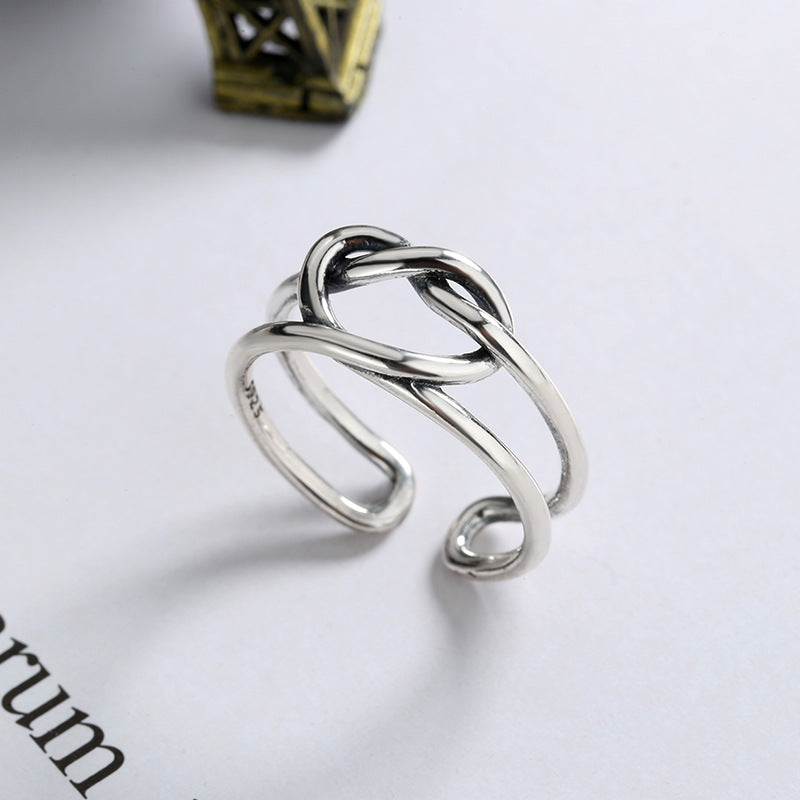 Intertwined Sterling Silver Ring
