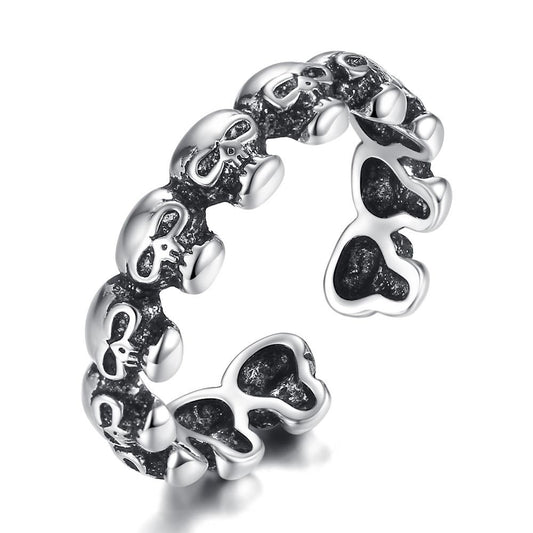 Link Skulls Sterling Silver Ring