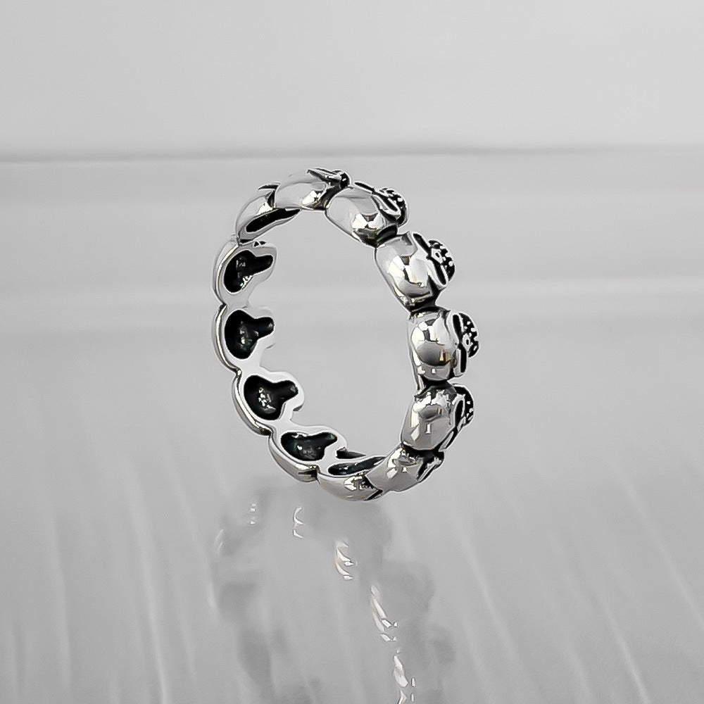 Link Skulls Sterling Silver Ring