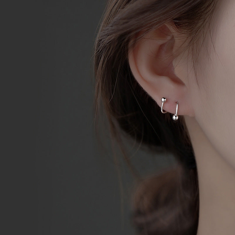 Swirl Screw On Sterling Silver Earrings