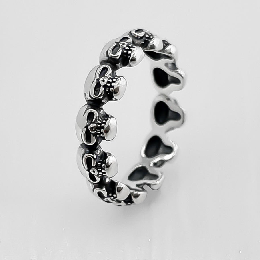 Link Skulls Sterling Silver Ring